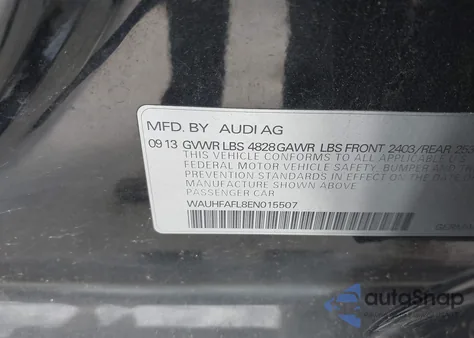 2014 Audi A4 2.0T Premium z USA, uszkodzony, nr VIN WAUHFAFL8EN015507